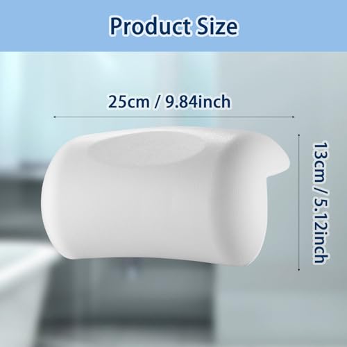 Bath Pillow with Suction Cups - Neck & Head Support