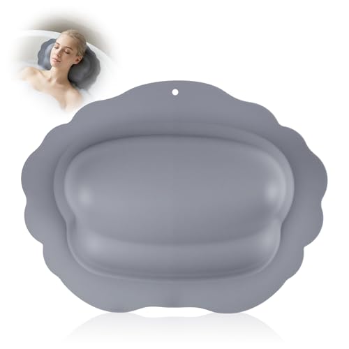 Silicone Bath Pillow with Suction Cups – Adjustable Neck Support