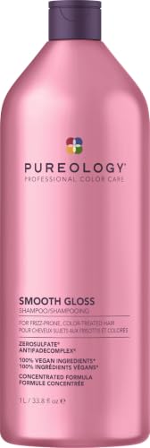 Pureology Smooth Gloss Sulfate-Free Shampoo 33.8 Fl Oz - Frizz Control & Shine