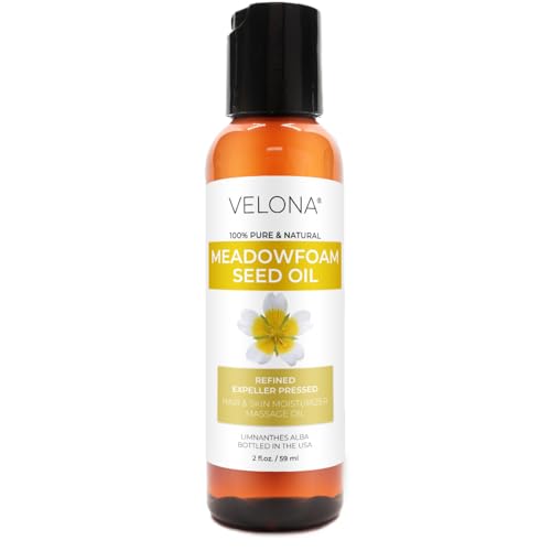 velona Meadowfoam Seed Oill 2 Fl Oz | 100% Pure and Natural Carrier Oil | Refined, Expeller Pressed | Skin, Hair, Body & Face Moisturizing | Use Today - Enjoy Results