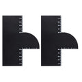 Barber Enhancement Card with Measurement Rulers, 2-Pack Hairline Shaper Tool