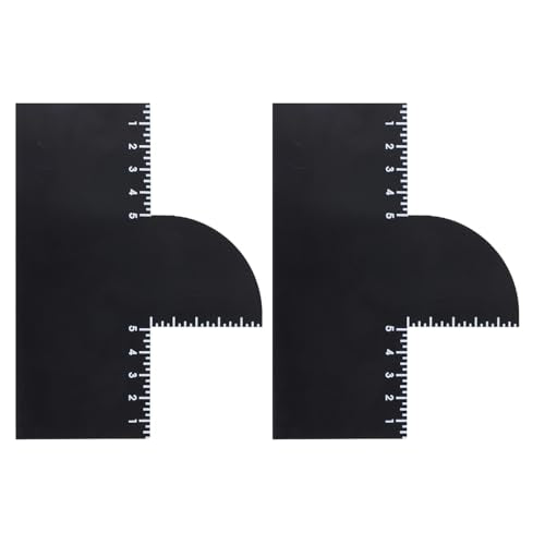 Barber Enhancement Card with Measurement Rulers, 2-Pack Hairline Shaper Tool