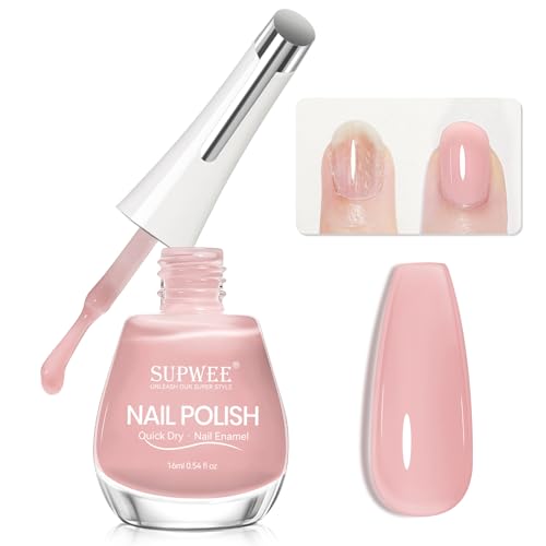 SUPWEE Nude Nail Strengthener Polish - Repair & Growth, 0.54oz