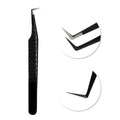 VAVALASH Black 90 Degree Lash Tweezers for Eyelash Extensions, Fiber Tip Precision, 1 PCS