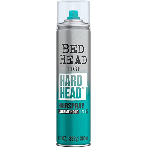 TIGI Bed Head Queen For A Day Thickening Spray for Fine Hair 10.5 oz & ead Hard Head Hairspray for Extra Strong Hold 11.7 oz
