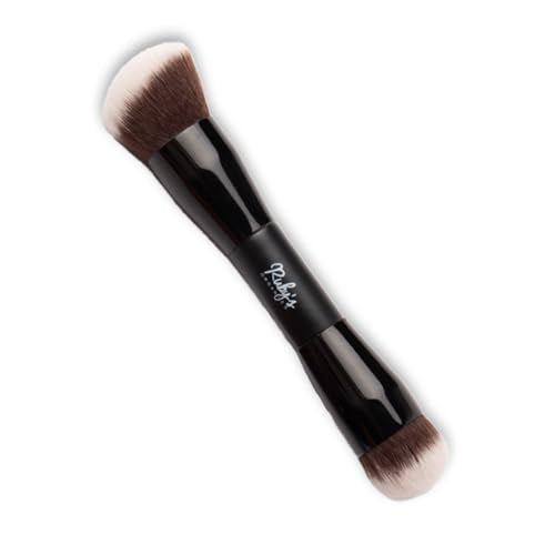Ruby's Organics Makeup Brush Dual Ended, Multipurpose brush for Foundation, Concealer, Blush and Compact for flawless finish, Blending Brush, Powder Brush, Cruelty-free brush