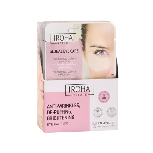 Anti-Aging Eye Patches (15 Pairs) | With Niacinamide, Caffeine & Peptides | Reduces Wrinkles, Fine Lines, Puffiness & Dark Circles | Hydration with Hyaluronic Acid | Vegan & 100% Biodegradable