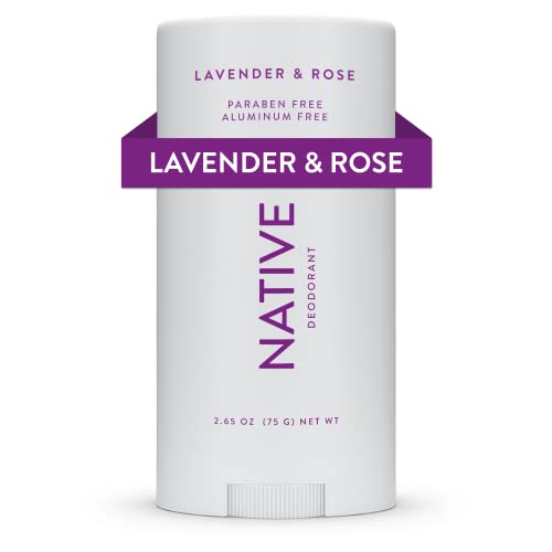 Native Deodorant Contains Naturally Derived Ingredients, 72 Hour Odor Control | Deodorant for Women and Men, Aluminum Free with Baking Soda, Coconut Oil and Shea Butter | Lavender & Rose