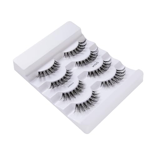 KISS Lash Couture, False Eyelashes, 'Jubilee', 10 mm, Includes 4 Pairs Of Lashes, Contact Lens Friendly, Easy to Apply, Reusable Strip Lashes, Glue On