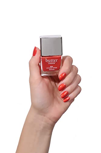 butter LONDON Patent Shine 10X Nail Lacquer, Helps Protect & Strengthen Nails, Gel-Like Finish & Chip-Resistant, 10-Free Formula, Vegan, Cruelty & Paraben Free, Empire Red