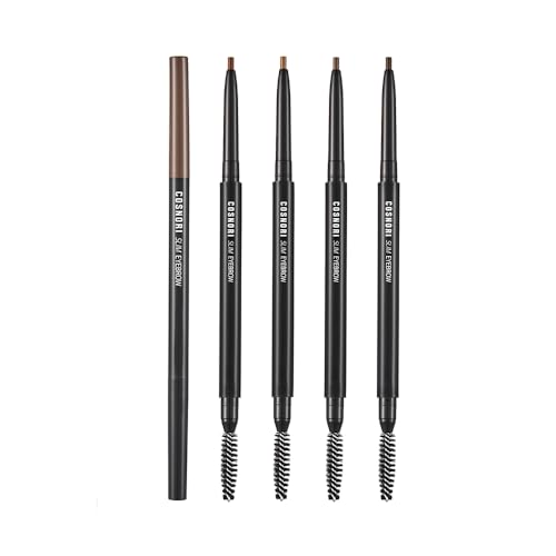 COSNORI Slim Eyebrow Pencil 02 Ginger Cookie - 2mm Micro-Fine Pencil Brow with Brush, Natural-Looking Brows, Long Lasting & Waterproof, Micro-Slim, Soft drawing, 0.005oz (0.13g)