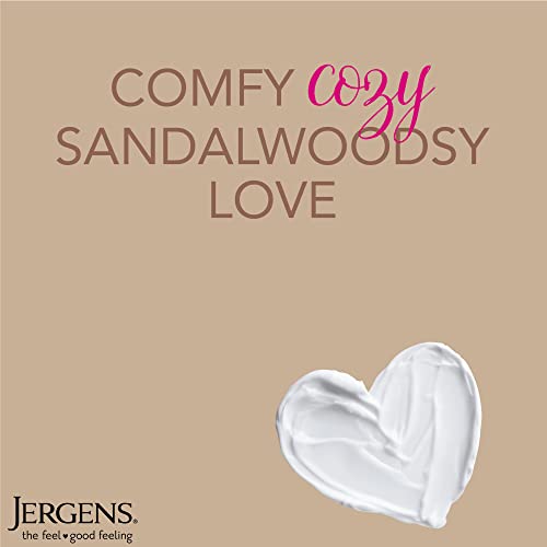 Jergens Skin Firming Body Lotion for Dry to Extra Dry Skin, Skin Tightening Cream & Sandalwood Body Butter Lotion, Moisturizer Infused with Sandalwood Essential Oil