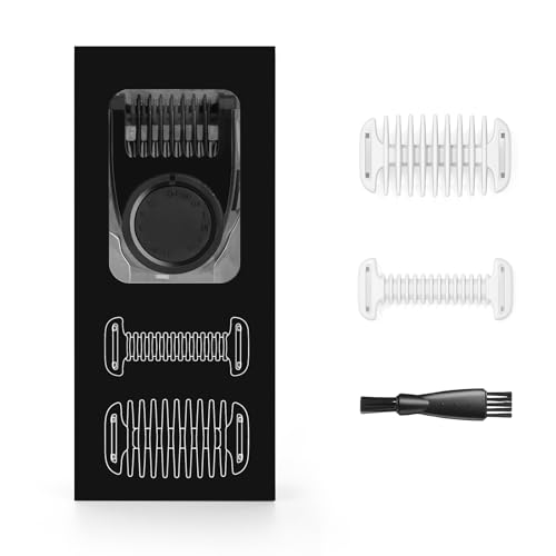 14-in-1 Adjustable Guards Comb Compatible with O Blade QP2724 QP2834 QP2520/30 QP2620/30, Lengths from 0.4-10mm, with Skin Protector, Body Comb for Hybrid Electric Trimmer Attachments