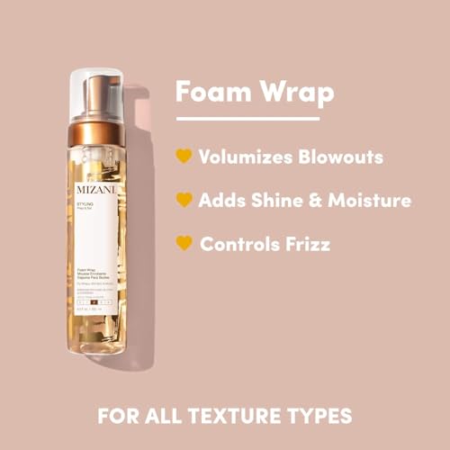 Mizani Foam Wrap Curly Hair Styling Mousse - Hydrating Anti-Frizz Hair Foam
