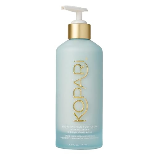 Kopari Hydrating Silk Body Cream with Hyaluronic & Polyglutamic Acids ? Long Lasting Moisturizer for Dry Skin, Lightweight & Silky Texture, Sweet Coconut Milk Scent, 6.7 oz