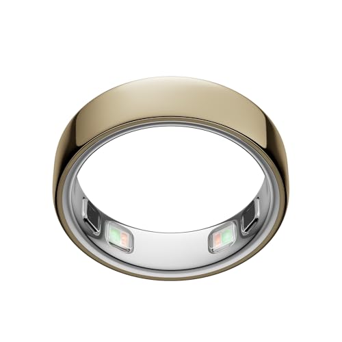 Oura Ring 5 Smart Ring Gold Size 8 - Fitness & Sleep Tracker, Smallest Model