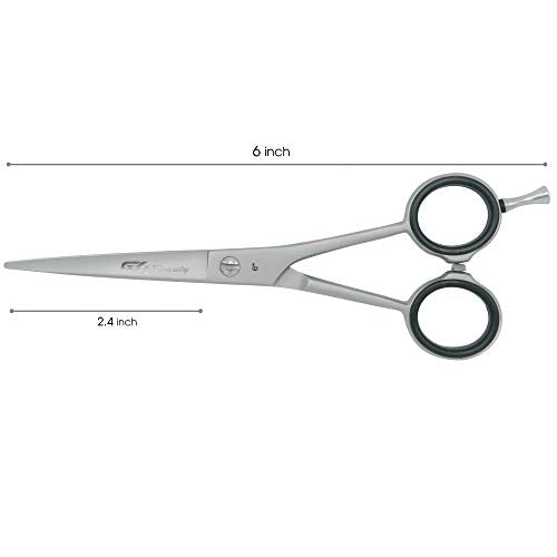 G4 Barber Hair Cutting Scissors Shears High Carbon Razor Sharp Mustache Haircut Hairdresser (6 inch)