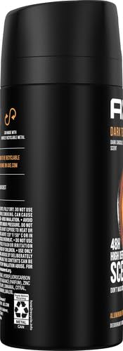 AXE Dark Temptation Body Spray for Men 4 Oz (Pack of 6)