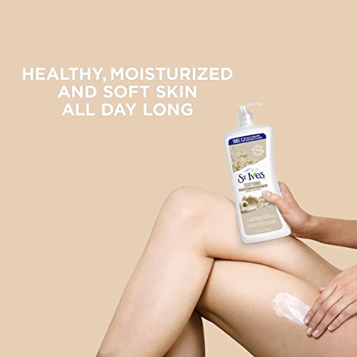 St. Ives Soothing Hand & Body Lotion for Women with Pump, Daily Moisturizer Oatmeal and Shea Butter for Dry Skin, Made with 100% Natural Moisturizers, 21 fl oz, (Pack of 8)