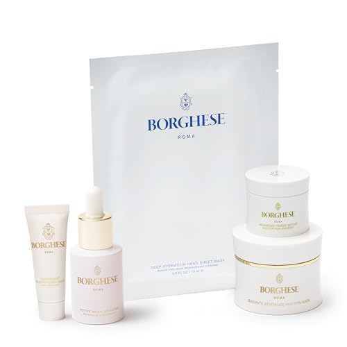 Borghese 5-Piece All You Need to Mask Gift Set - Includes Mask Booster Serum, Mud Mask, Firming Mask, AHA BHA Overnight Mask, & Hand Sheet Masks