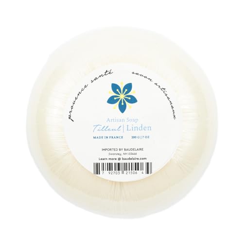 Provence Sante Luxury French Bath Bar - Moisturizing Shea Butter - Triple-milled Linden Fragrance, 7 oz Made in France
