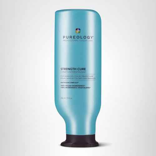 Pureology Strength Cure Conditioner - For Damaged or Color Treated Hair, Hair Strengthening & Prevents Breakage, Vegan & Sulfate-Free, 9 Fl Oz