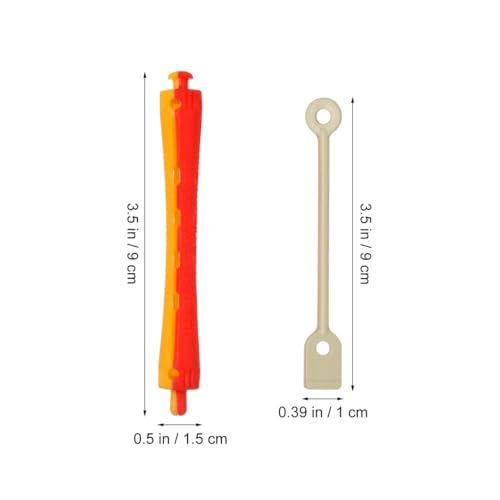 CLISPEED Perm Rod Hair Rollers with Rubber Bands Hollow Spiral Rods