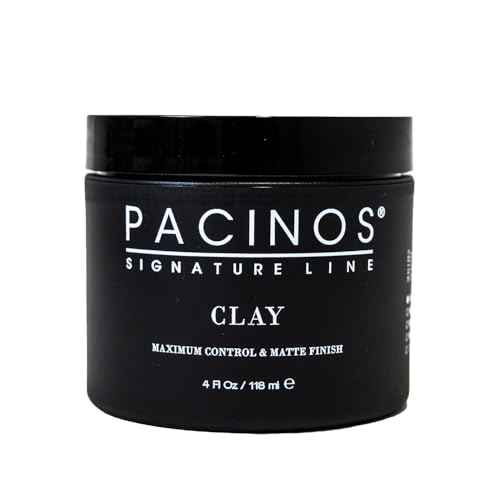Pacinos Signature Line Clay Hair Paste - Long Lasting Styling Wax with Firm Hold for All Hair Styles 4 Oz