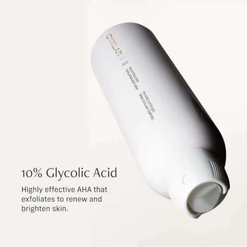 Cyklar Glycolic Acid Exfoliating Body Spray ? 10% AHA Toner for Face & Body. Skin-Smoothing Spray with Peptides & Enzymes ? Fragrance-Free, 6 fl oz