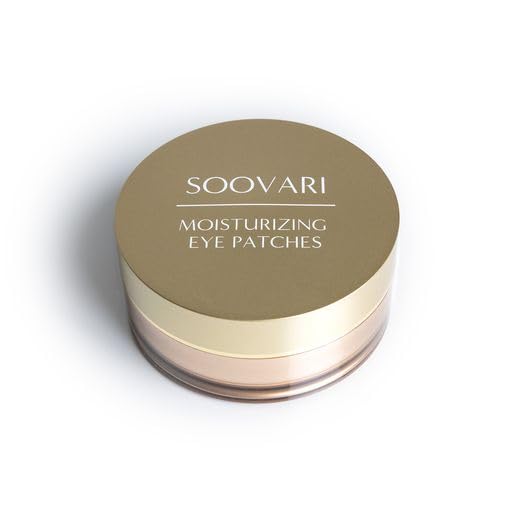 SOOVARI Moisturizing Eye Patches, 60 pcs, 24K Gold Infused, Reduce Dark Circles, Puffy Eyes, Wrinkles, Under Eye Bags. Under Eye Mask, Made in Korea