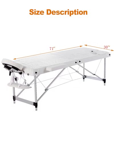Crablux Heated Massage Table Warmer Pad (71" x 30") with 9 Heat Settings