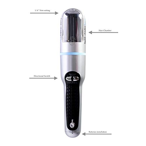 Split-Ender Mini Cordless Hair Trimmer for Damaged, Frizzy & Curly Hair - Blue / AAA Battery-Powered