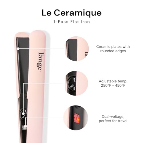 L'ANGE HAIR Le Ceramique 1-Pass Flat Iron Straightener | Fast Heating