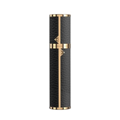 3zorqinron 8ml Leather Travel Perfume Atomizer – Refillable Leather Cologne Sprayer, Black