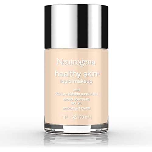 Neutrogena Healthy Skin Liquid Makeup Foundation, Broad Spectrum SPF 20 Sunscreen, Lightweight & Flawless Coverage Foundation with Antioxidant Vitamin E & Feverfew, 40 Nude, 1 fl. oz