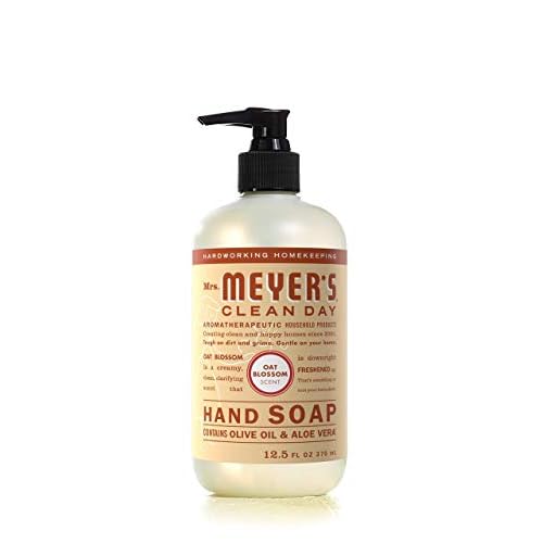 Mrs. Meyer's Clean Day Liquid Hand Soap 6 Scent Variety, Lavender, Rainwater, Oat Blossom, Plumberry, Lemon Verbena, Basil, 12.5 oz, 6 Count