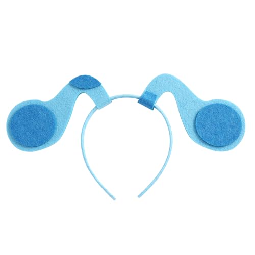 Neujiwo Blue Pink Dog Ears Headband Women Cartoon Headpiece Halloween Costume Dress up Accessories Party Animal Cosplay