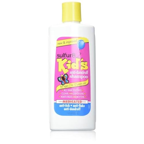 Sulfur 8 Anti-Dandruff Shampoo for Kids 7.5 oz ? Gentle Medicated Dandruff Control for Itchy Scalp, Mild Cleanse with Kid-Friendly Fresh Fragrance for Children & Sensitive Scalps