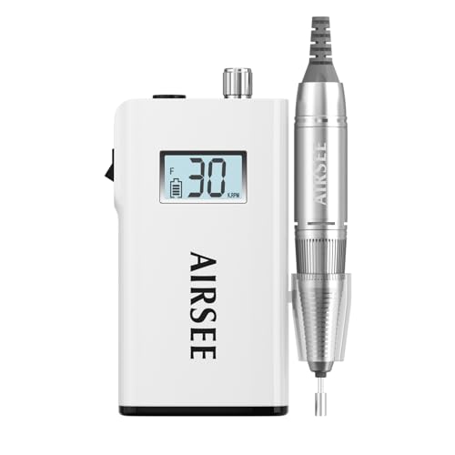 Professional Rechargeable Electric Nail Drill - 30000 RPM, Portable E File for Acrylic & Gel Nails