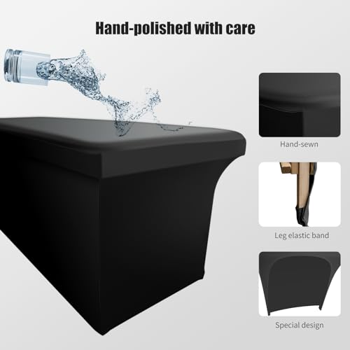 Waterproof PU Leather Lash Bed Cover - 6ft Stretch Massage Table Topper