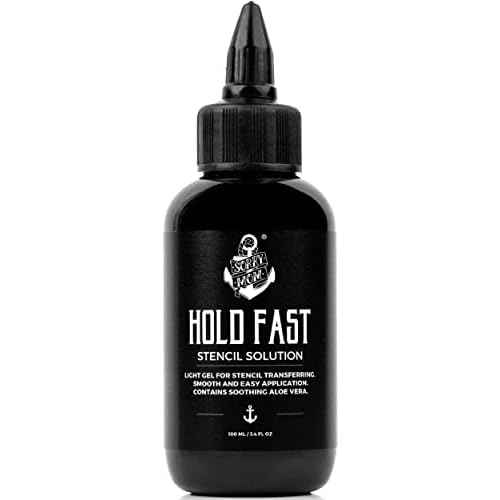 Sorry Mom Tattoo Stencil Gel Solution - Tattoo Transfer Gel for Tattooing - Long Lasting, Clear & Dark Stencils - The Original HOLD FAST - Developed in the USA by Professional Artists (3.4 oz)