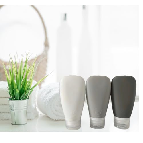 TSA Approved Travel Bottles 3oz Leak Proof Silicone 3-Pack