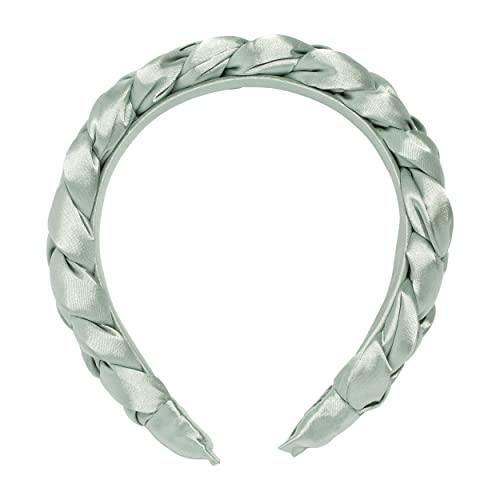 L. Erickson Celeste Headband, Jade - Braided Padded Silky Headband
