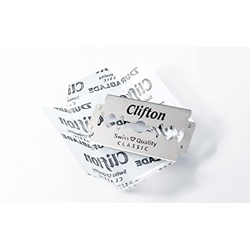 100 Clifton Classic Double Edge Razor Blades For Safety Razor - Men¢¥s Safety Razor Blades For Shaving For Men For A Smooth And Clean Shave (1 Year Supply)