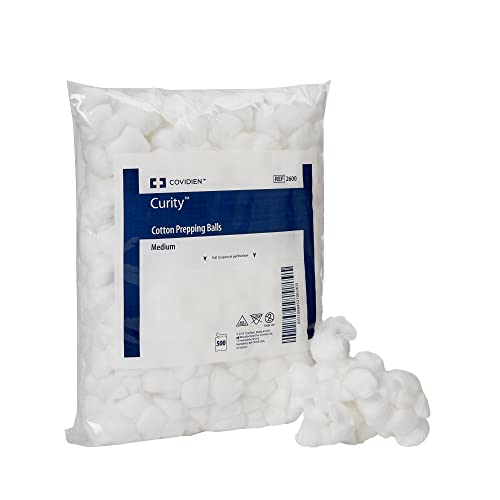 Covidien Curity Medium Non-Sterile Cotton Prepping Balls - 500 Count