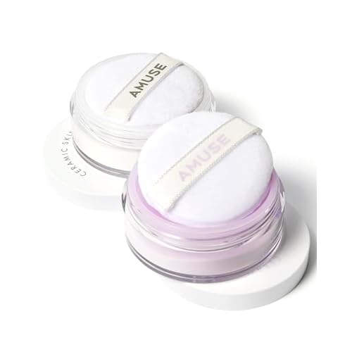 AMUSE SEOUL NEW Ceramic Skin Sebam Powder 2 Colors (Violet)¡½ Amuse Nosebum Pores & Sebum Cover Texture Cover Smooth Skin Adhesion Base Makeup Finish Powder Korean Cosmetics Vegan