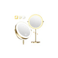 30X Dual-Sided LED Makeup Mirror with Lights - Adjustable & Rotating