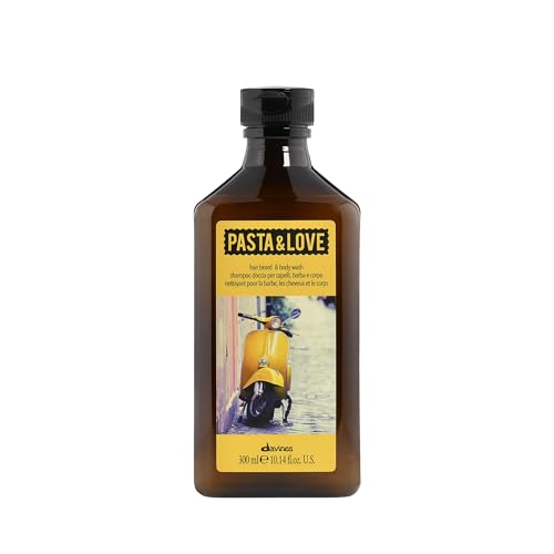 Davines Pasta & Love Hair Beard & Body Wash, 3-in-1 Hydrating Cleanser - Gently Washes Away Impurities & Softens Hair & Skin without Drying - Daily Freshness, 10.14 Fl Oz