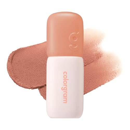 COLORGRAM NUDE BLUR TINT 01 SALMON BEIGE | K-Beauty Makeup, Soft-Focus Matte Lip Stain, 2-in-1 Lip & Cheek