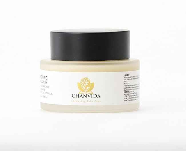 CHANVIDA Whitening Facial Cream 3-OETHYL Ascorbic Acid, Niacinamide, Hydoxypinacolone Retinoate, Ceramides, Plus Natural Ingredients Reduce Hyperpimentation, Dark Spots, Enlarged Pores & Fine Lines.